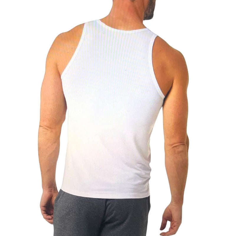 32 Degrees Comfort Mesh Tank Top, 3 Pack, Large White - Image 3