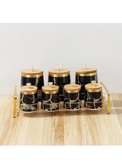 Y&D Nordic Household Kitchen Storage Bamboo Cover Ceramic Sealed Jar Suit  - Image 1