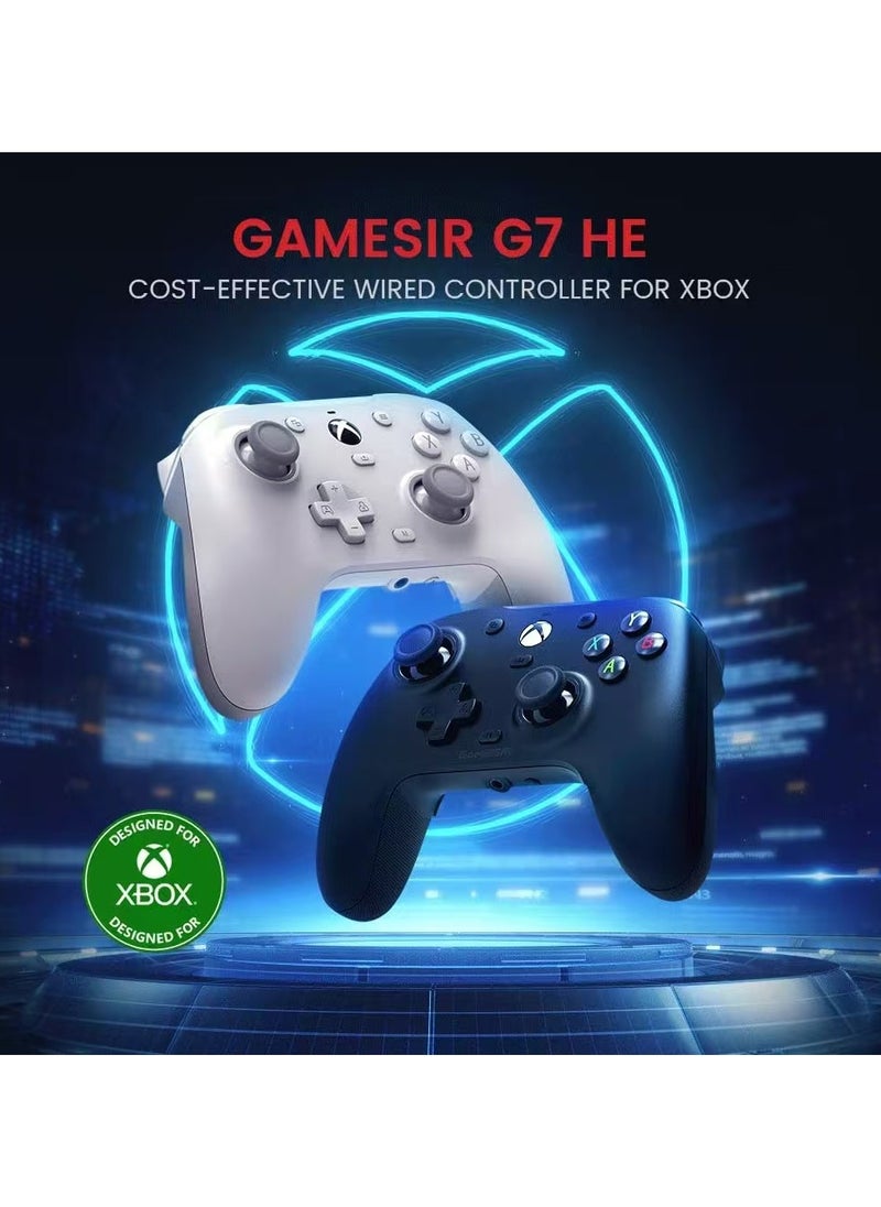 General - Professional Gamepad GameSir G7HE Wired Xbox Gaming Controller Officially licensed Controller for Xbox Series X/S Xbox One Windows 10/11 PC Plug and play Video Game Controller with Hall Effect Sticks White - Image 1