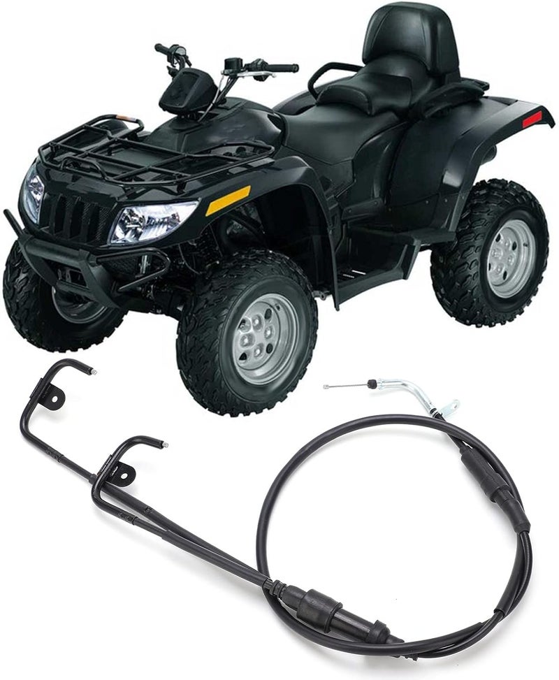 كابل التحكم في التشغيل 0487-033 من المعدن الأسود، بديل لطراز Arctic Cat 650 4x4 V2 أوتوماتيكي 2006، يتناسب مباشرة مع نظام التحكم الأصلي (OE) بدقة عالية، مناسب لاستخدامه مع طرازات أخرى مماثلة من نفس السنة أو السنوات السابقة. - Image 5