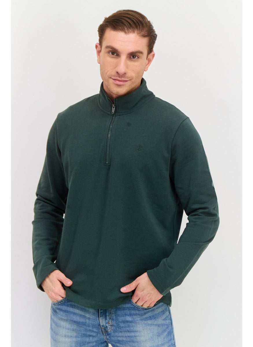 Men Mock Neck Solid Long Sleeves Sweatshirt, Olive - pzsku/Z97240131E242AEF5C8EBZ/45/_/1737642181/75d171a0-a48e-49ff-9590-fa69b4d85b4c