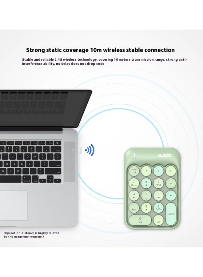 إيه جاز لوحة مفاتيح رقمية عالمية AK18 مع مستقبل USB، لوحة مفاتيح محمولة صغيرة ذات 18 مفتاحًا بتصميم رجعي باللون البني، متوافقة مع Windowa XP / 7/8/10 / - Image 5