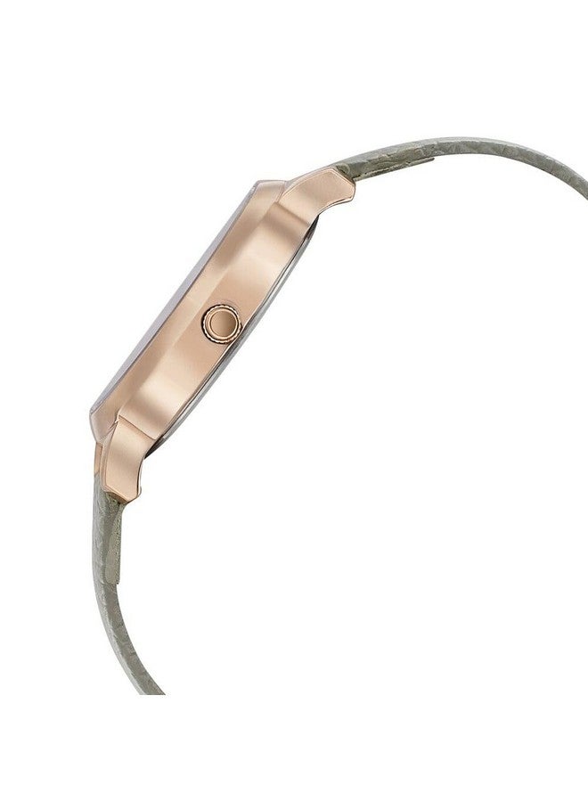 Sonata Poze Quartz Analog Grey Dial Leather Strap Watch for Women-SP80009WL01 - Image 4