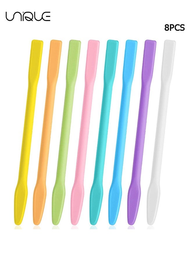 Unique - 8 Pieces Colored Silicone Stir Sticks, Resin Mixing Stick Reusable DIY Epoxy Beauty Beauty Tools Stick, Paint, Art, Mask, Kitchen Stirring Stick (8 Colors) - Image 1