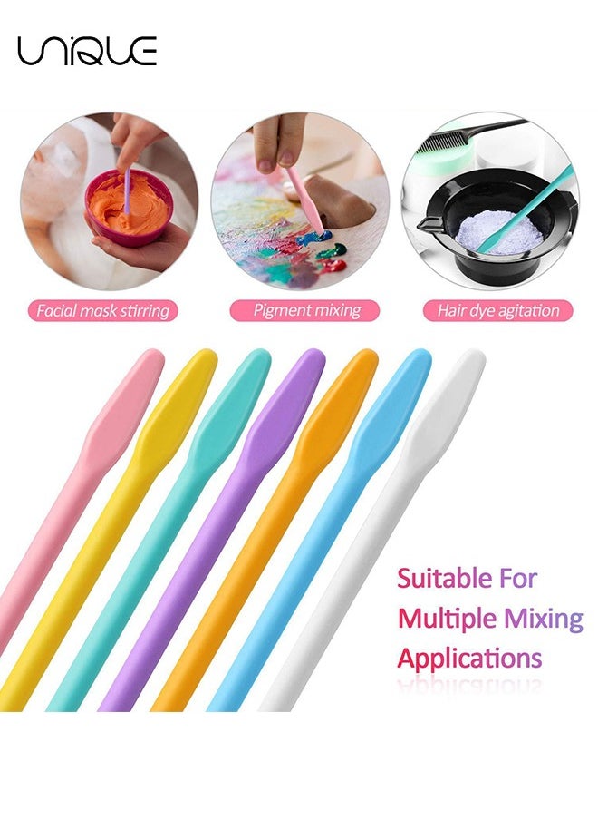 Unique - 8 Pieces Colored Silicone Stir Sticks, Resin Mixing Stick Reusable DIY Epoxy Beauty Beauty Tools Stick, Paint, Art, Mask, Kitchen Stirring Stick (8 Colors) - Image 1