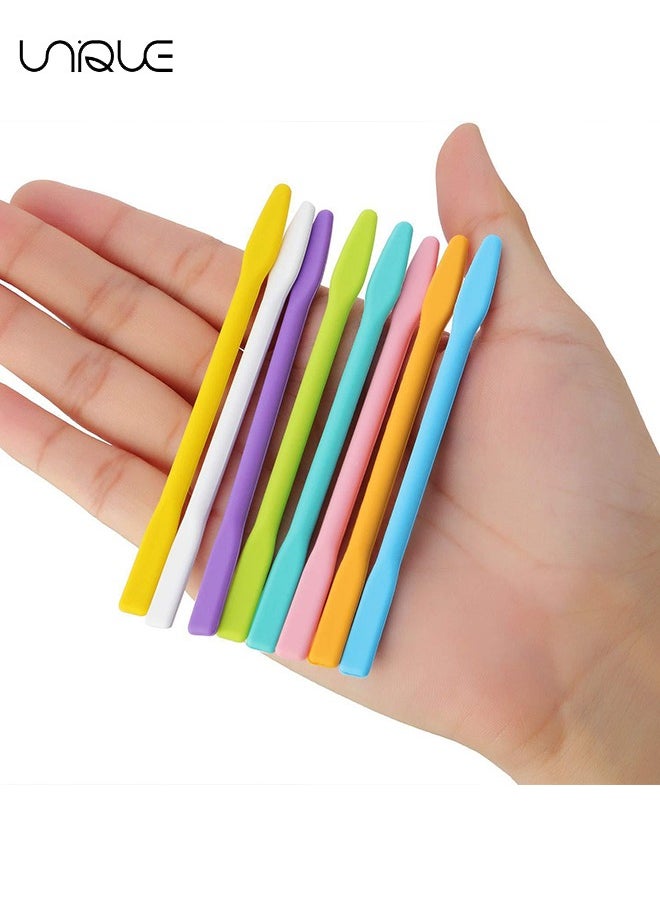 Unique - 8 Pieces Colored Silicone Stir Sticks, Resin Mixing Stick Reusable DIY Epoxy Beauty Beauty Tools Stick, Paint, Art, Mask, Kitchen Stirring Stick (8 Colors) - Image 1