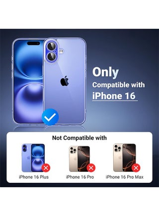 iPhone 16 Clear Case Cover, Ultra Thin Silicone Shockproof Back Cases Transparent Protective Phone Case, Anti-Yellowing&Anti-Scratch,  Waterproof, Dirt & Oil Proof Covers - Crystal Clear - view 2