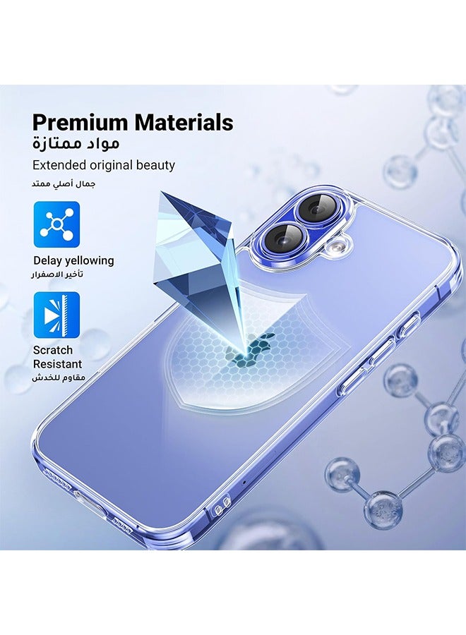 X-level iPhone 16 Clear Case Cover, Ultra Thin Silicone Shockproof Back Cases Transparent Protective Phone Case, Anti-Yellowing&Anti-Scratch,  Waterproof, Dirt & Oil Proof Covers - Crystal Clear - Image 3