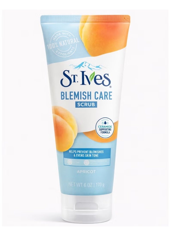 ST. Ives Blemish Control Apricot Face Scrub With Salicylic Acid For Acne & Blackhead Control Deep Cleansing Exfoliator 170g - Image 1