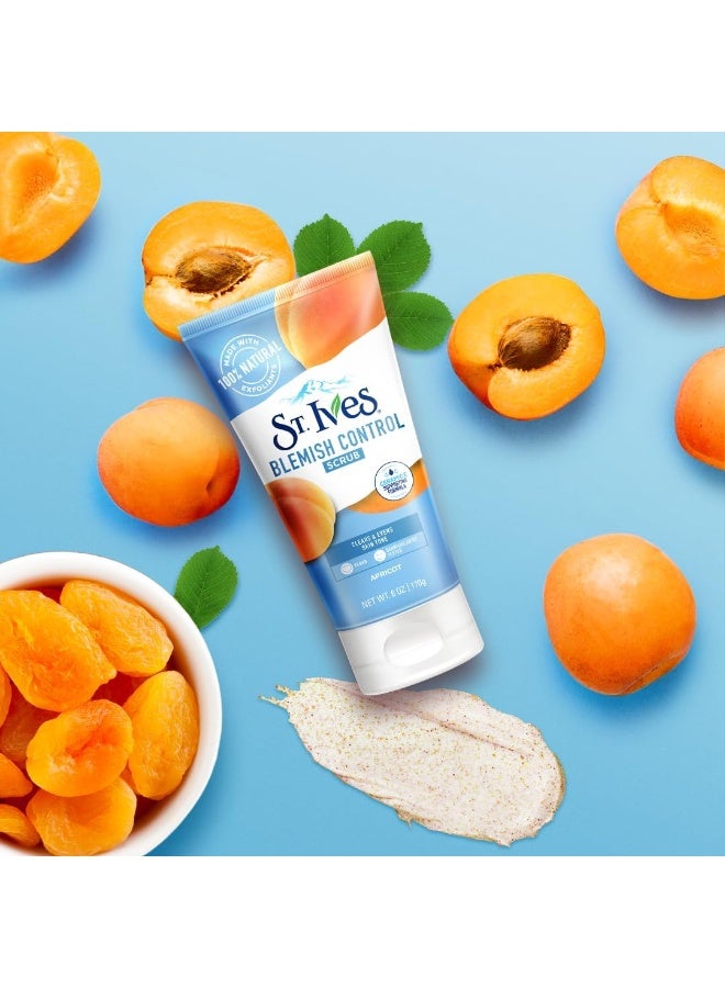 ST. Ives Blemish Control Apricot Face Scrub With Salicylic Acid For Acne & Blackhead Control Deep Cleansing Exfoliator 170g - Image 2