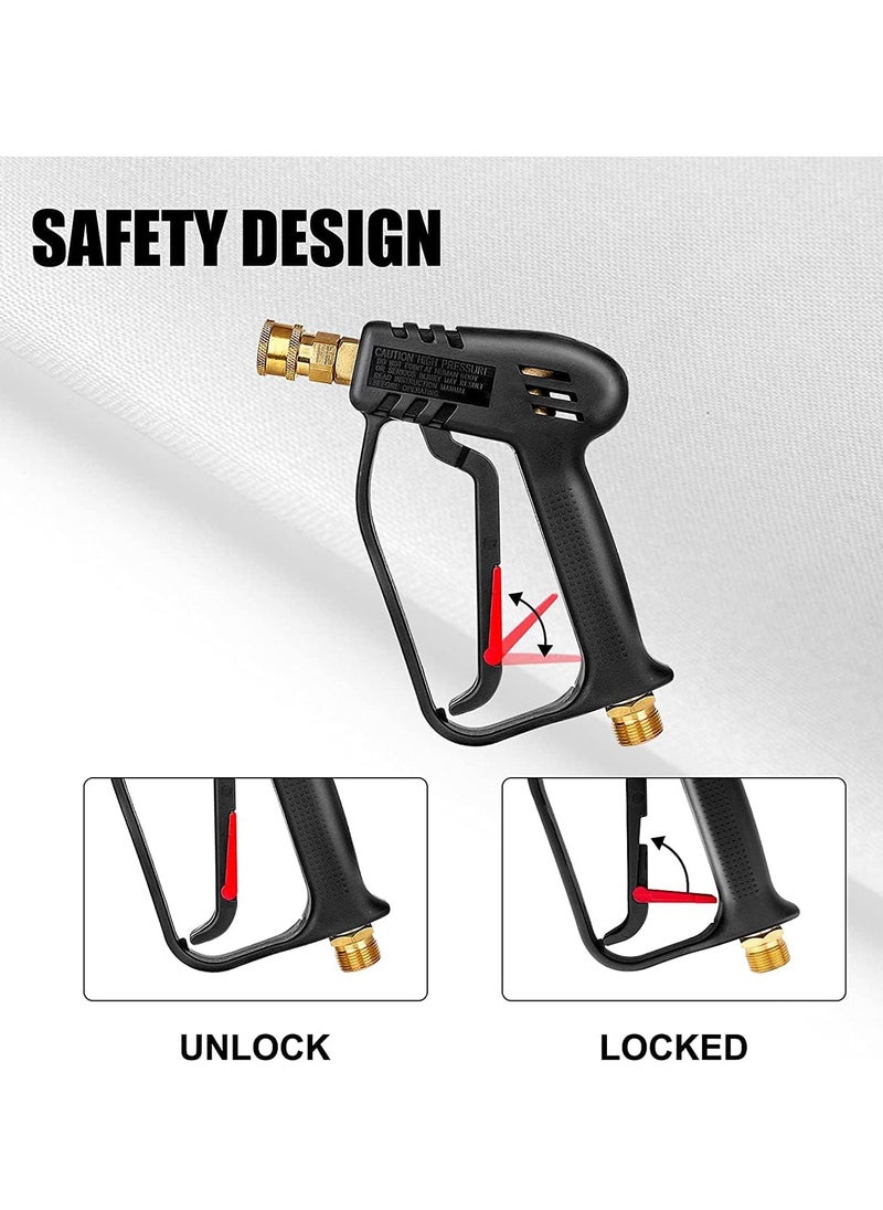 DMG TECH High Pressure Washer Gun 4000 PSI,M22 14mm and Karcher High-Pressure Hose Quick Connect Connector,5 1/4 inch Quick-Connect Nozzles for Car Washer Cleaning Tool  - Image 5