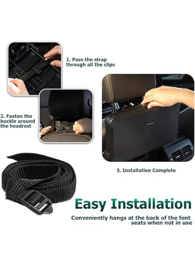 DUNISO Car Backseat Tray Table，Multi-Functional Portable Foldable Car Seat Tray Desk，Sturdy and Durable，Computer Desk for Eating, Drinking, Writing and Laptop Work, Fits Most Vehicles Like Cars, Trucks, Minivans,Black - Image 4