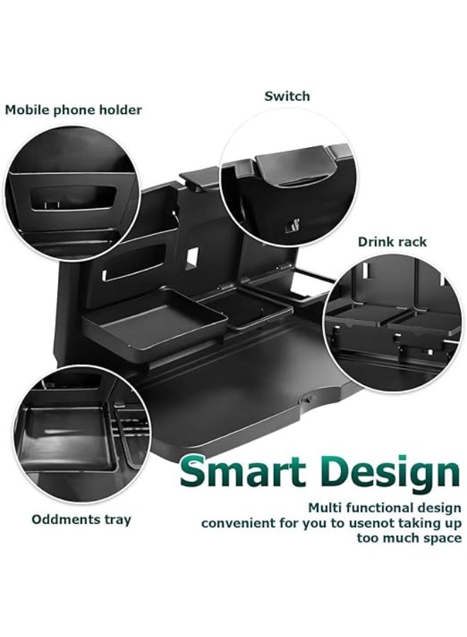 DUNISO Car Backseat Tray Table，Multi-Functional Portable Foldable Car Seat Tray Desk，Sturdy and Durable，Computer Desk for Eating, Drinking, Writing and Laptop Work, Fits Most Vehicles Like Cars, Trucks, Minivans,Black - Image 2