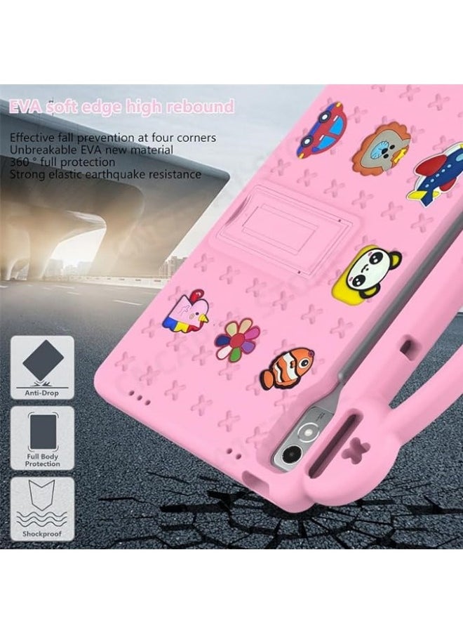 Kids Case Compatible with Lenovo Tab P12 12.7'' 2023, Shockproof Case with Shoulder Strap and Handle Stand For Tab P12 12.7 Inch