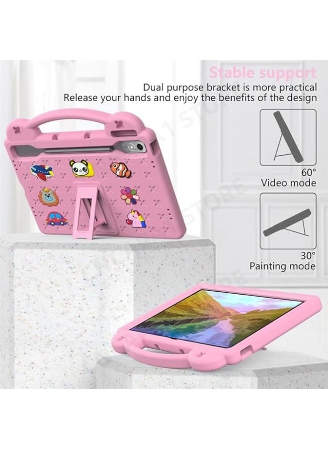 Kids Case Compatible with Lenovo Tab P12 12.7'' 2023, Shockproof Case with Shoulder Strap and Handle Stand For Tab P12 12.7 Inch