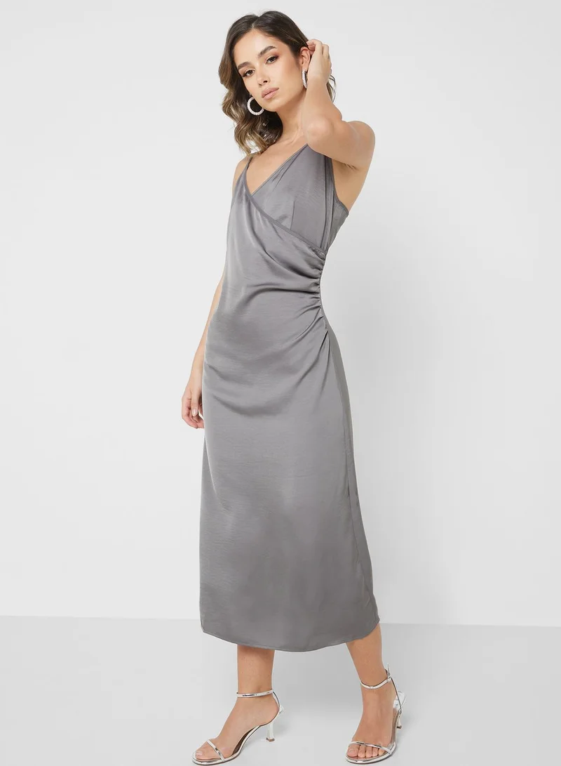 Jacqueline de Yong Surplice Neck Knitted Dress