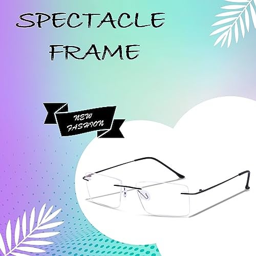Redex Titanium Glasses Frame, Rimless Frameless Eyeglasses for Men and Women - Image 4