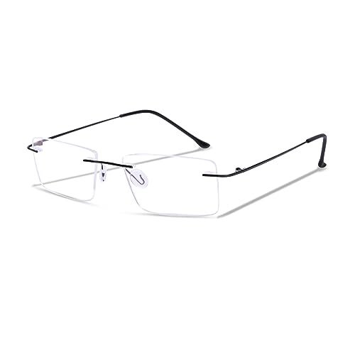 Redex Titanium Glasses Frame, Rimless Frameless Eyeglasses for Men and Women - Image 1
