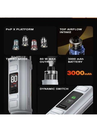Drag Argus Pro 2 Modern Red Vape Refill Juice Kit Pod System 3 Professional Modes with 5ml Tank An Adjustable Top Airflow 80W 3000mA - view 4