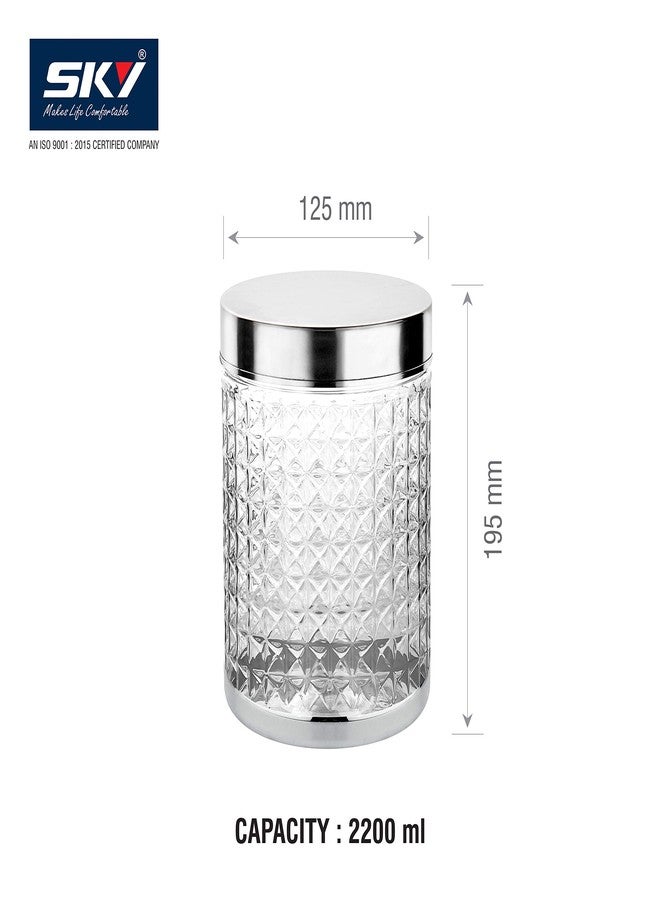 Sky Hector Celebration 6 Pcs Storage Pet Container Gift Set for Kitchen,(2200 ml x 6, Silver) - Image 4