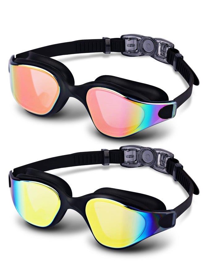 EverSport Adult swim goggles, wide frame anti-fog UV protection & 180° panoramic view goggles with one-click no-pull strap, swim goggles adult for men women swimming racing - Image 1