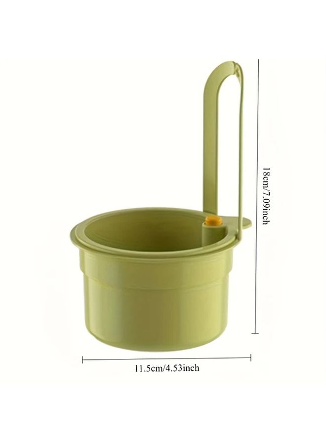 Automatic Dumping Kitchen Sink Filter Basket Green Heavy Duty Plastic Food Waste Collector - Image 3