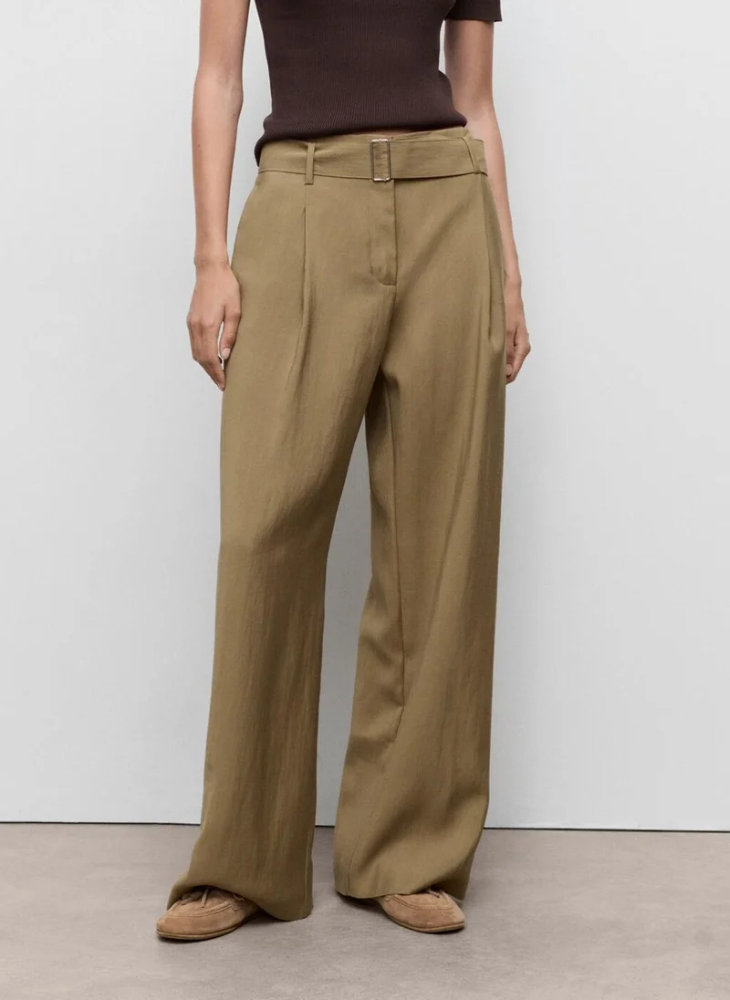 مانجو Paperbag trousers with belt