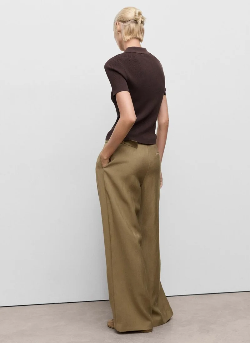 مانجو Paperbag trousers with belt