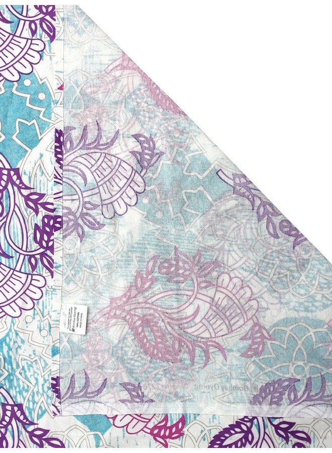 Bombay Dyeing 100% Cotton Queen Size Bedsheet for Double Bed, 1 Cotton Bed Sheet Double Bed (88 X 94 Inches) with 2 Pillow Covers | 110 TC Bed Sheet Double Bed (Ivyrose) - Olive Purple - Image 2