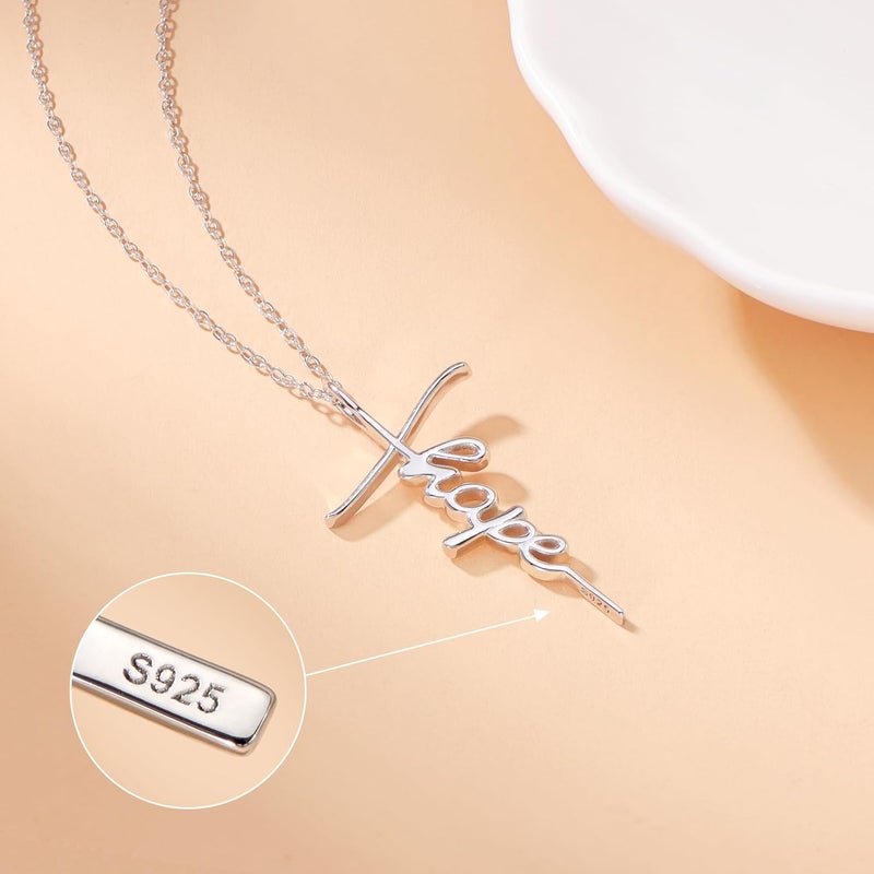 Lcherry Faith Cross Pendant Necklace for Women Religious Christian Jewelry Mother's Day Gifts for Women - Image 4