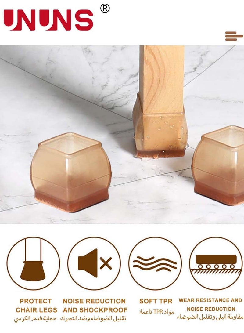 UNUNS 32 Pack Silicone Chair Leg Floor Protectors, Chair Leg Protectors For Hardwood Floors,Thicken Rubber Chair Feet Caps Covers Pads,Protect Furniture Wood Floors From Scratching And Reduce Noise  - Image 4