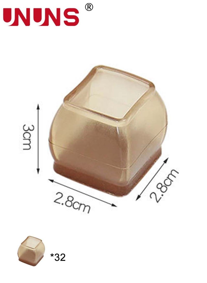 UNUNS 32 Pack Silicone Chair Leg Floor Protectors, Chair Leg Protectors For Hardwood Floors,Thicken Rubber Chair Feet Caps Covers Pads,Protect Furniture Wood Floors From Scratching And Reduce Noise  - Image 2