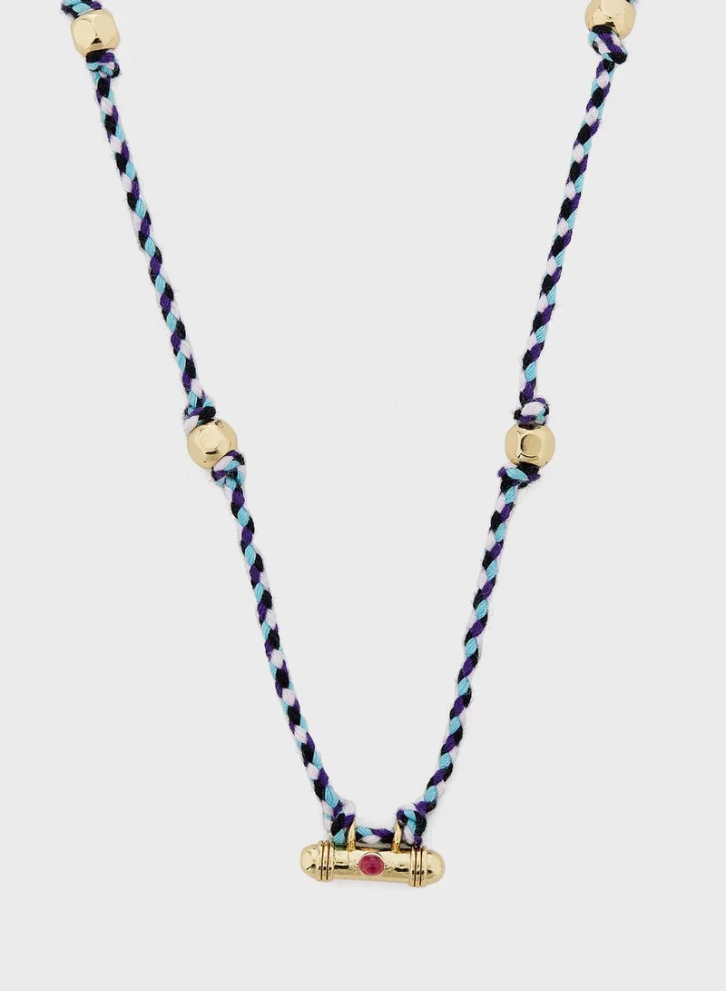 Lady Mauve Calypso Time Capsule Rope Necklace