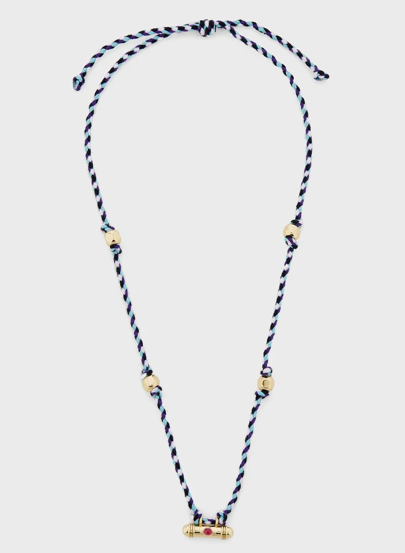 Lady Mauve Calypso Time Capsule Rope Necklace