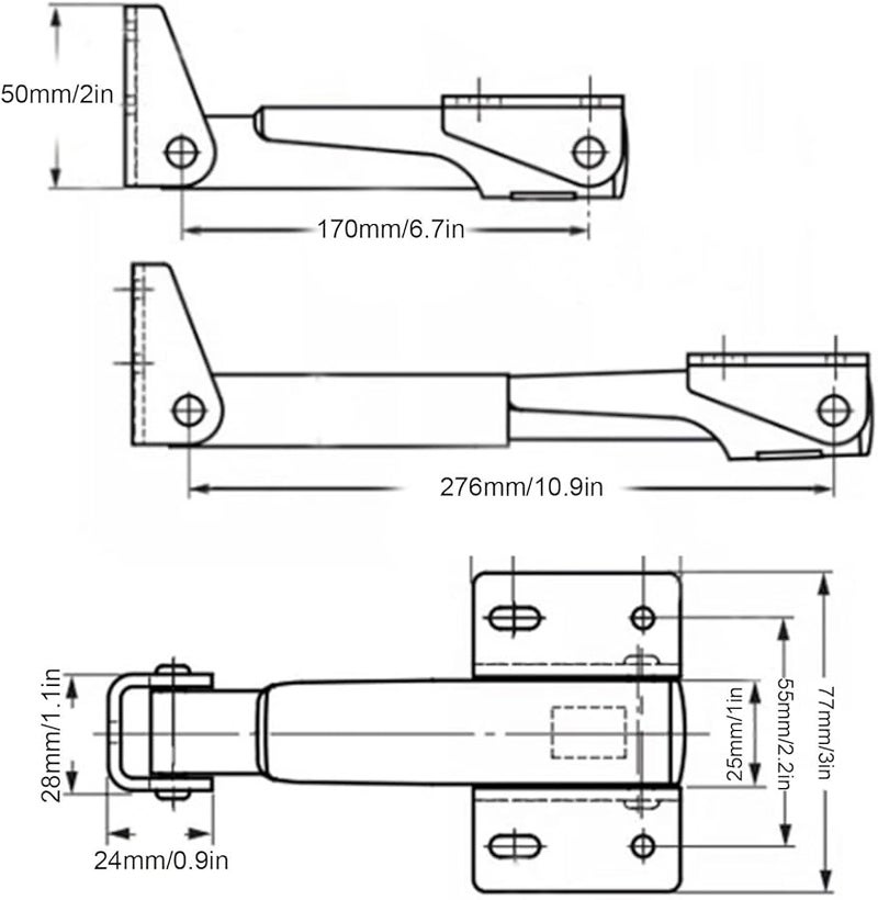 Heavy Duty Aluminum Folding Shelf Bracket Wall Mounted 120KG Load RV Table Support - Image 3