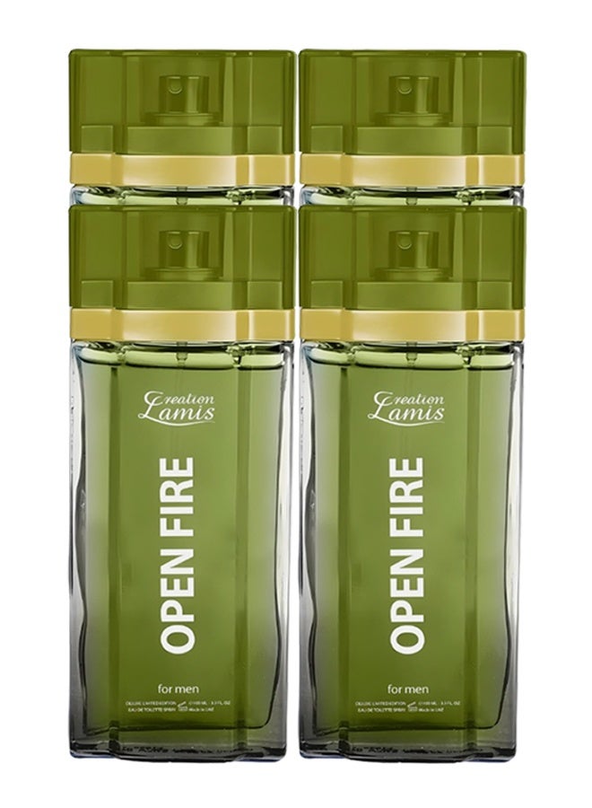 كرياشن لاميس 4 قطع عطر أوبن فاير للرجال 100 مل - Image 1