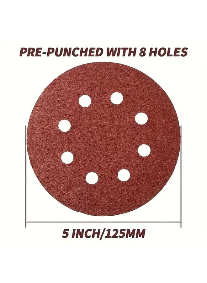 180 240 320 400 600 Grit Sandpaper Set 100 Sheets For Random Orbital Sanders - Image 5