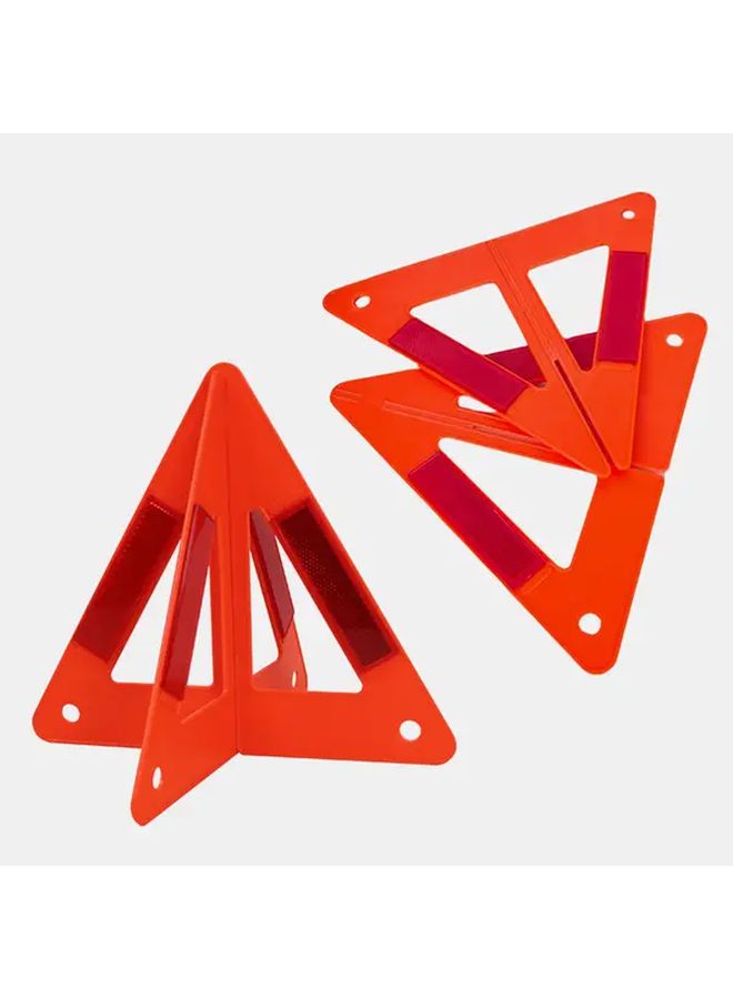 Red Foldable Reflective Warning Triangle Emergency Roadside Safety Kit - Image 5