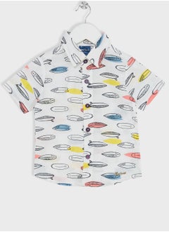 Nauti Nati Girls Standard Conversational Printed Pure Cotton Casual Shirt