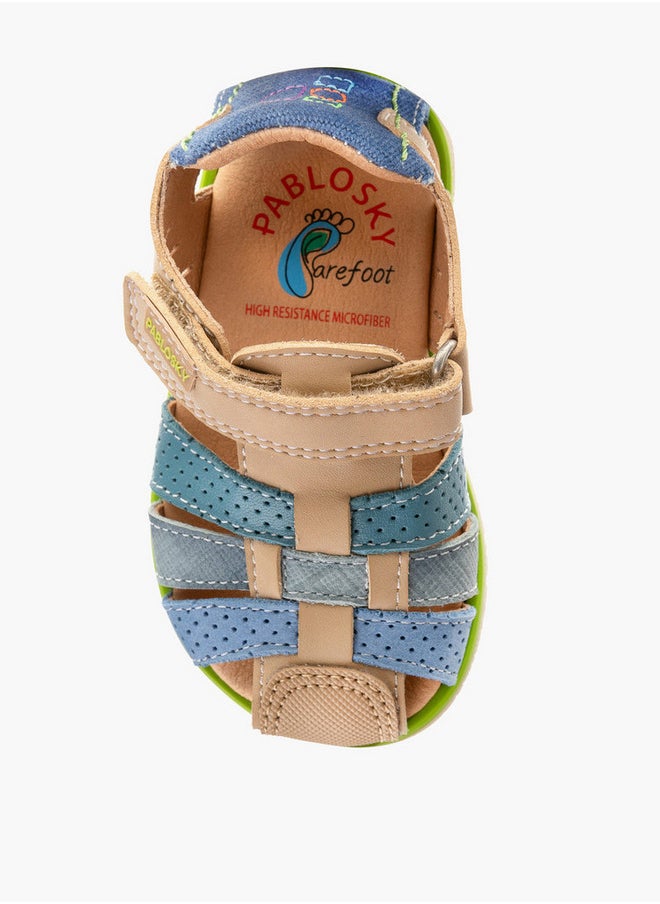 Pablosky Boys' Panelled Strap Sandals with Hook and Loop Closure  - Image 4