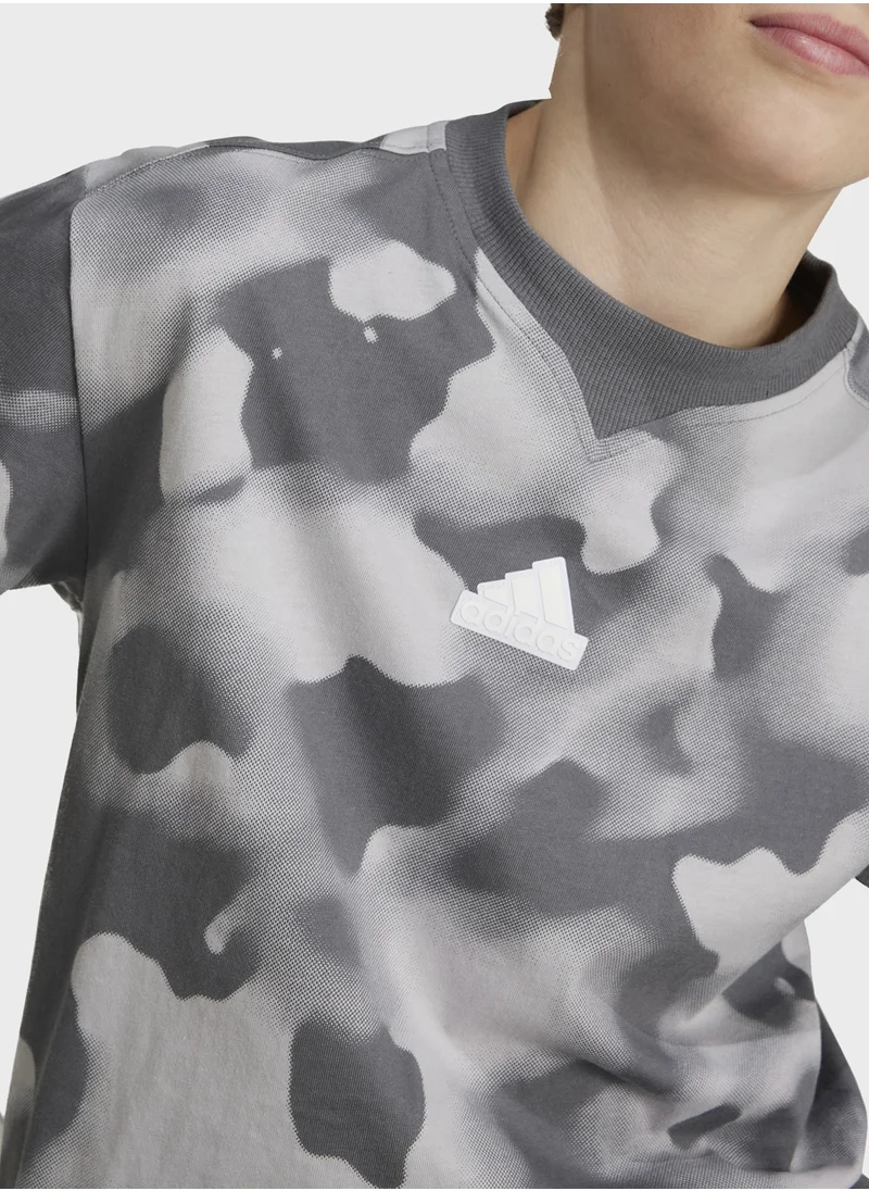 Adidas Youth Future Icon Aop T-Shirt