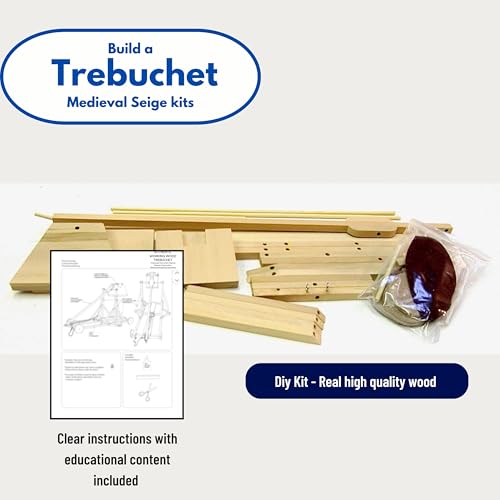 PATHFINDERS STEM Kit – Trebuchet Model | Wooden Craft Kit for Boys & Adults | Medieval Engineering Toy | 3D Puzzle & Science Project | Educational Learning Gift - Image 2
