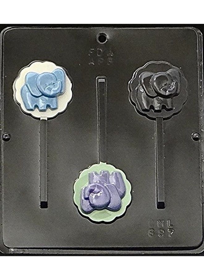 Candy Molds N More - Elephant Lollipop Chocolate Candy Mold 697 - Image 1