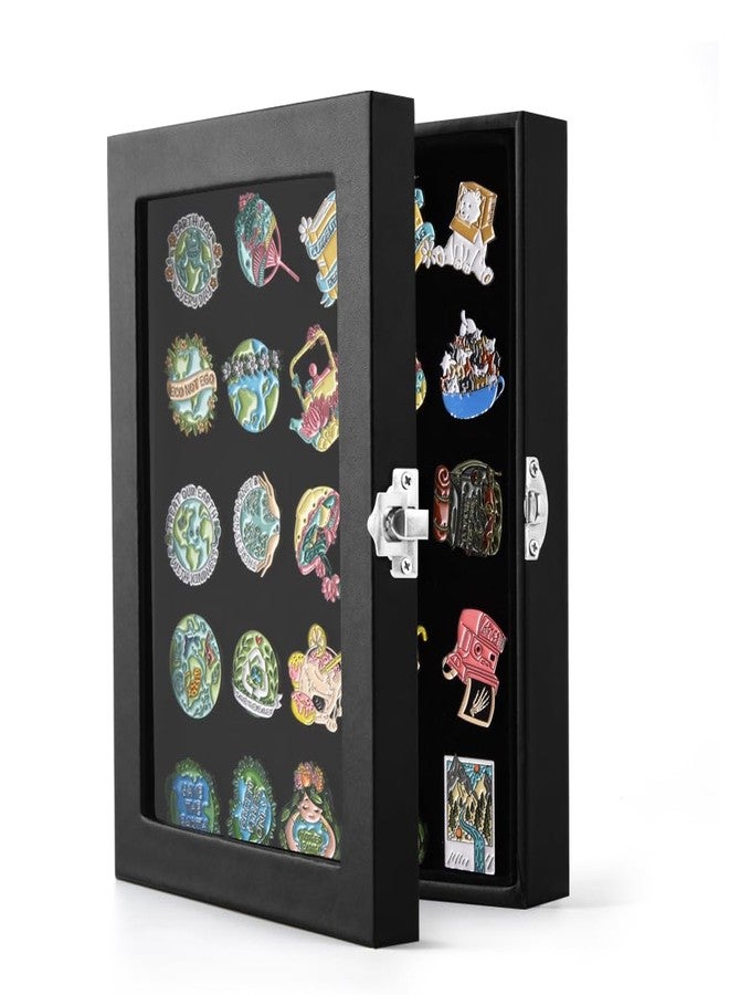 Wanshui 7.8 x 5.9 Inches Small Pin Display Case, Dustproof Pin Collection Showcase Storage Organizer Box, for Military Medal Jewelry Brooch Collection (Not Include Accessories) - Image 1