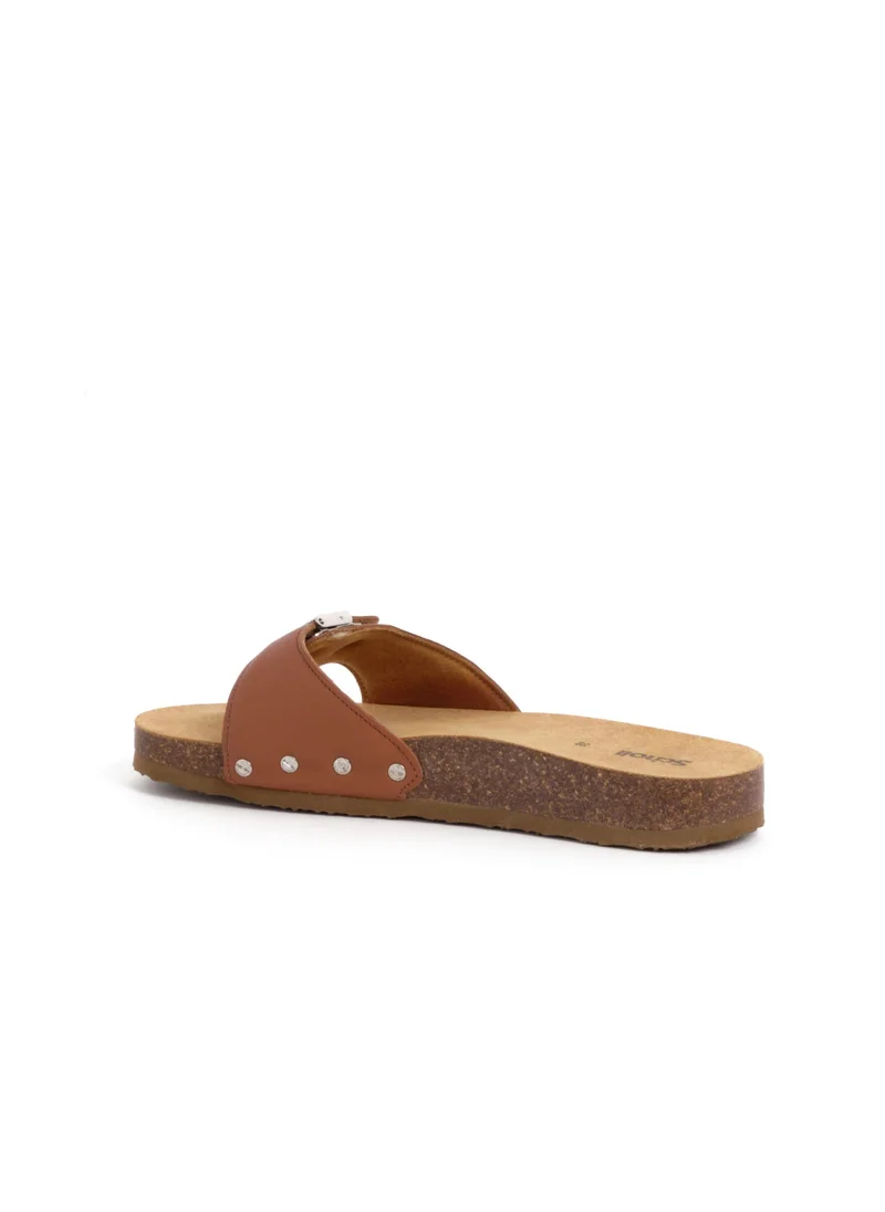 شول MULES COGNAC PESCURA FLAT CORK
