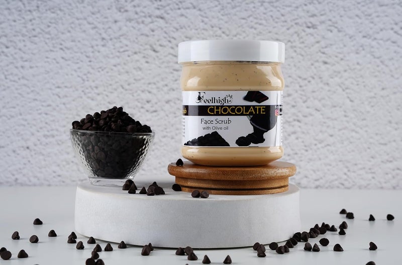 FEELHIGH Face  Body Neem Scrub Helps to Deep Cleansing Scrub Enriched Natural Neem Extract500ml And Chocolate Face Scrub Enriched with Olive Oil 500ml Men  Women - Image 3