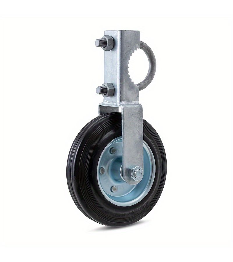 Black 6 Inch Steel Gate Roller Wheel 500lbs for 2 Inch Fence Pipe 2pcs - Image 3