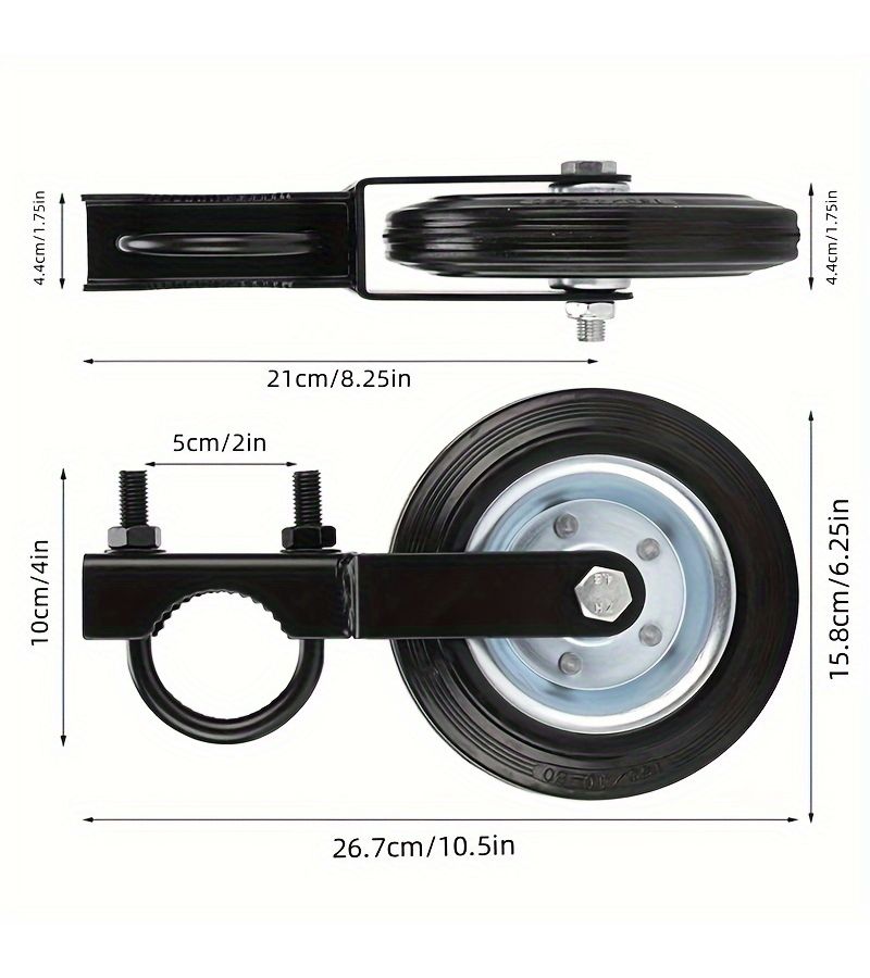 Black 6 Inch Steel Gate Roller Wheel 500lbs for 2 Inch Fence Pipe 2pcs - Image 4