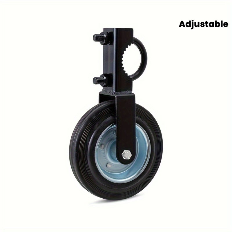 Black 6 Inch Steel Gate Roller Wheel 500lbs for 2 Inch Fence Pipe 2pcs - Image 1