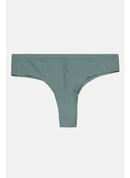 TRIUMPH Women Solid Thong Panty, Slate Blue  - Image 1